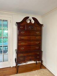 Beautiful Vintage Solid Cherry High Boy Chest Of Drawers