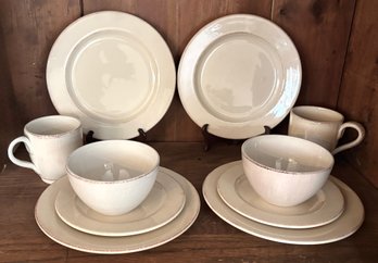 Vintage Pier 1 'Toscana Ivory' Dinnerware Set - Service For Ten Plus