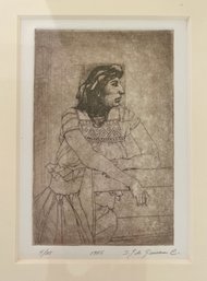 Pencil Signed And Numbered Print Of Pre-Columbian Mayan Figure