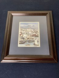 Serigraph Painting Titled 'Lighthouse Point' By Will Moses Signed