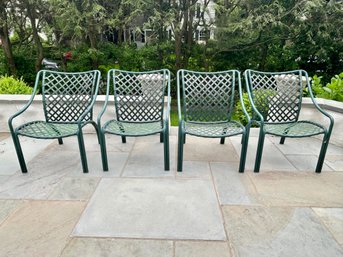 Set Of Four Brown Jordan Tamiami Patio Chairs