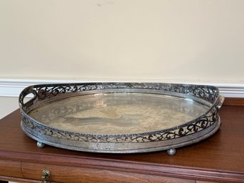 Very Large Vintage Silverplate Tray