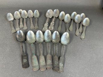 Twenty Vintage Sterling Silver Spoons