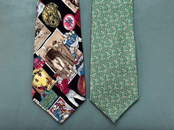 Vineyard Vines & Nicole Miller Football Themed Silk Neckties