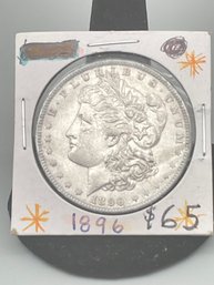 1896 Silver Morgan Dollar.(5)