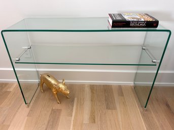 Tempered Glass Waterfall Table