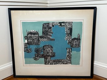 Vintage 1962 Gerhard Kreische 'Harbour Of Venice' Signed & Numbered Framed Lithograph