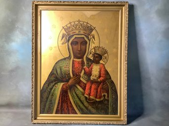 Our Lady Of Czestowchowa In Intricate Frame