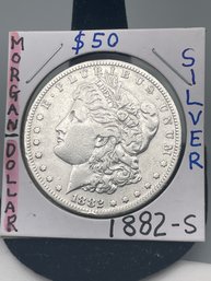 1882-S Silver Morgan Dollar.(11)