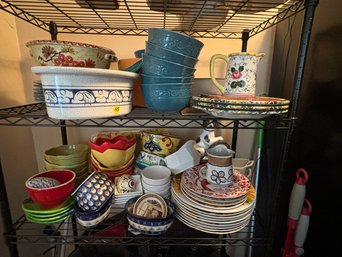 LARGE LOT QUALITY CONTEMPORARY KITCHEN BOWLS, PLATES, ETC.