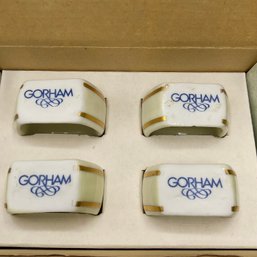 Set Of 4 Vintage Gorham Fine China Napkin Rings - Original Box