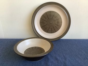 NEC Genuine Stoneware Bowl And Dish Set Made In Japan