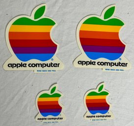 Four Vintage Apple Computer Stickers