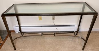 Metal And Glass Contemporary Console Table