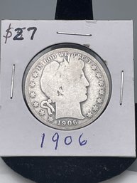1906 Silver Barber Half Dollar. (23)