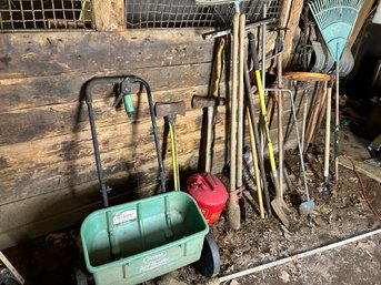 A Row Of Yard Equipment & Rope Swing