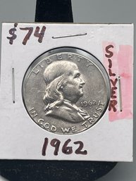 1962 Franklin Silver Half Dollar ( 34)