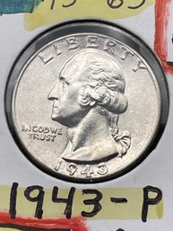 1943-P Washington Silver Quarter.(39)