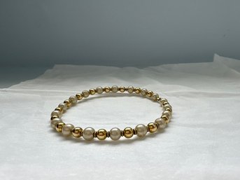 Beaded Gold Plated Bracelet