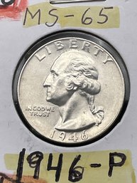 1946-P Silver Washington Quarter.(41)