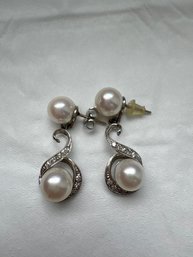 14k White Gold Earrings