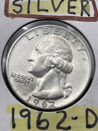 1962-D Silver Washington Quarter.(46)