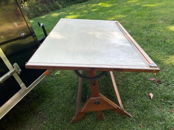 Multi-use Adjustable Craft Table ( Drafting Table Rrepurposing)