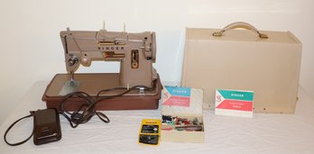 Singer Style-O-Matic 328K Sewing Machine With Carrying/Storage Case