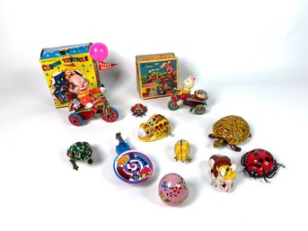 Vintage Tin Litho Windup And Other Mechanical Toys