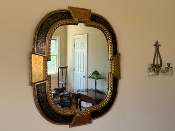 Gorgeous Vintage Black & Gold Painted Mirror