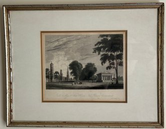 Framed Print Of Yale College And State House, New Haven