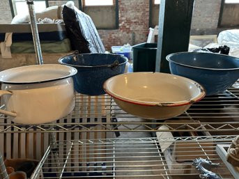 Group Of Vintage Metal Pots