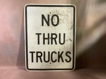 No Thru Trucks Sign