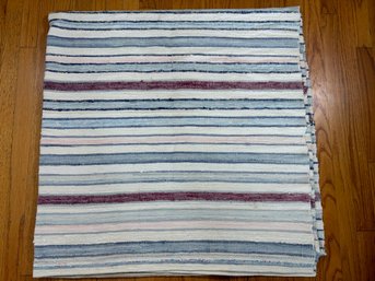 Vintage Hand Woven Cotton Rag Rug