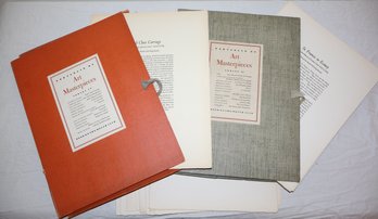 Vintage Portfolio Of Art Masterpieces - Various Series (34 Tipped-In Prints)