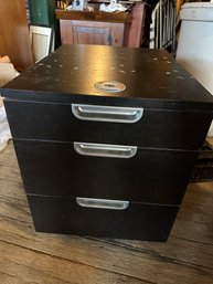 Nice Black 3 Drawer Cabinet On Wheels