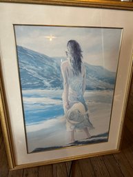 Girl On The Beach Painting By Robert Williams