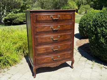 Vintage Henredon French Provincial Louis XV Style Five Drawer Dresser