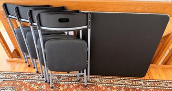 Card Table And Four Folding Chairs