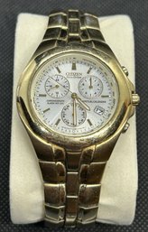 Vintage Men's Citizen Eco-Drive Perpetual Calendar Alarm Chronograph