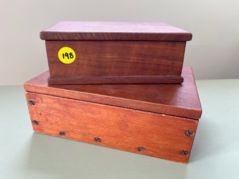 Two Small Wooden Boxes