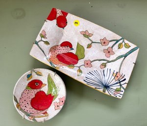 Two Pieces Of Signed Pottery