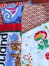 Grouping Of Vintage Fabric Cuts & Remnants