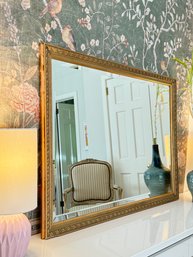 Antique Style Beveled Gilt Framed Mirror (LOC: F2)