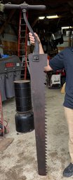 Extra Large Antique T-handle Ice Saw (1)