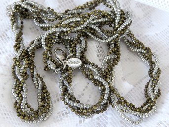 Braided Metal Seed Bead Necklace- AEO