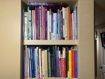 Books: Two Shelf Lots Of Knitting, Sewing And Other Crafts