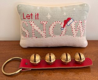 Needlework Pillow And Bells By New England Bells
