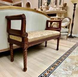 Thomasville Regency Carved Wood Bench
