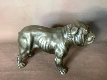 Vintage Silver Plated Bronze Bulldog